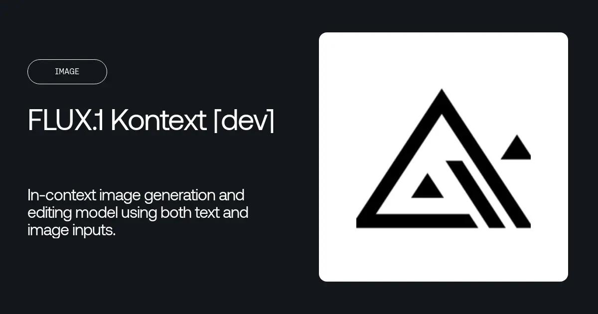 Black Forest Labs 推出 FLUX.1 Kontext