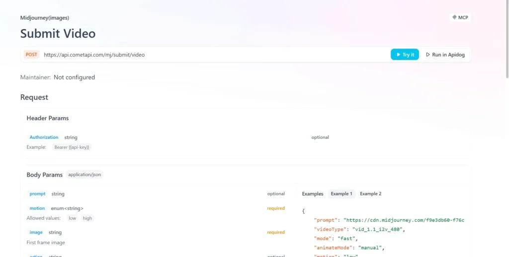 Midjourney Video API